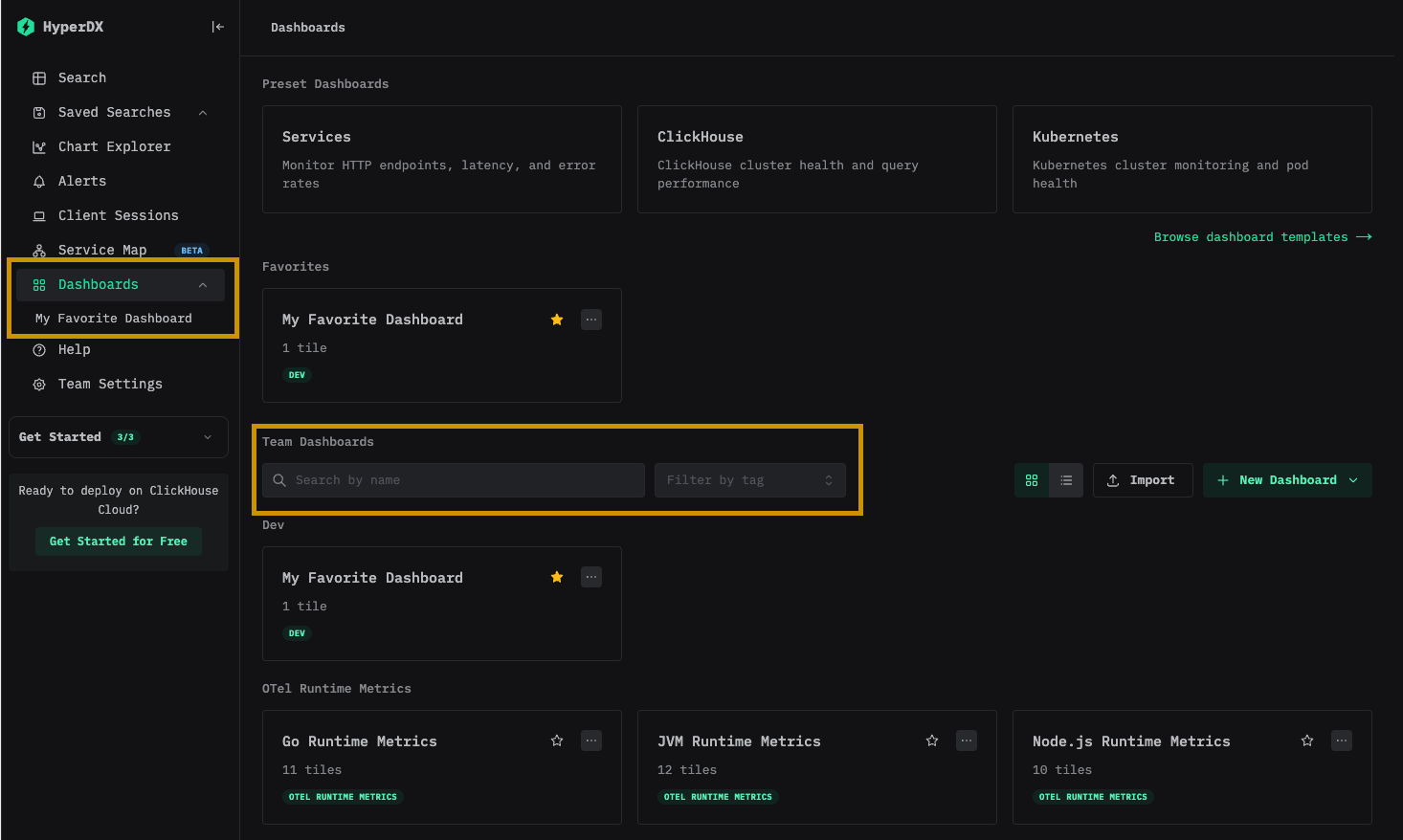 Поиск по панелям мониторинга